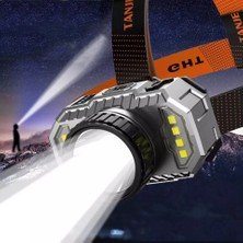 İlk El Grup PS-010 800 Lümen Şarj Göstergeli Cob LED Usb'li Şarjlı Kafa Lambası