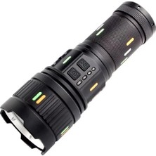 İlk El Grup Pro F-3001 Alüminyum Tg LED Güç Göstergeli Type-C Şarjlı El Feneri 100 W