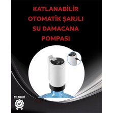 MidasTech Damacana Üstü Akıllı Su Pompası | 3 Damacana Kullanım | 4W Güç | Micro USB Şarjlı | Katlan