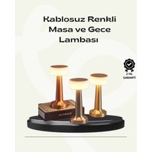 Modern Usb'li Kablosuz Masa Lambası – Minimalist Tasarım, 3 Farklı Parlaklık Midastech