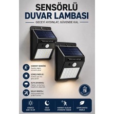 Solar Sensörlü Duvar Lambası Bahçe Lamba 20 LED Işık Midastech