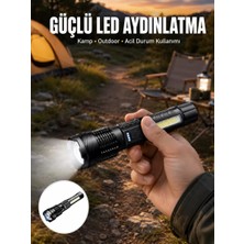 Şarjlı El Feneri Yüksek Işık Gücü Uzun Menzil Midastech