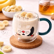 Çılgıntrend Çift Cidarlı Hayvan Figürlü Cam Kupa - 280 ml