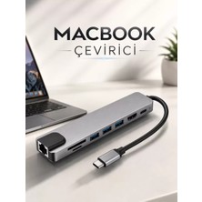 Çevirici Dönüştürücü Adaptör Macbook 3 In 1 Type-C To Hdmı USB 3.0 Midastech