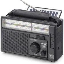 Bluetooth Solar Panelli Fm Radyo USB Tf Nostaljik Hoparlör - Siyah NS9951BTS Midastech