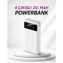 4 Çıkışlı 20.000 Mah Powerbank Taşınabilir Çoklu Giriş Midastech