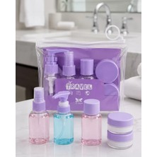 Şeffaf Seyahat Dolum Şişesi Seti 5 Parça Kozmetik Organizer Midastech