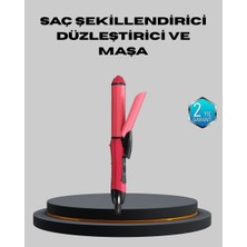 5 Kademeli Seramik Saç Düzleştirici – Düz ve Kıvırcık Mod, 26 mm Plaka, Profesyonel Saç Şekillendirme