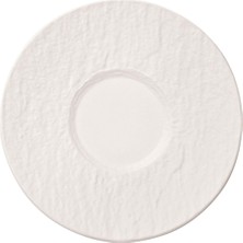 Villeroy & Boch Manufacture Rock Blanc Beyaz Porselen Türk Kahvesi Tabağı 13 cm