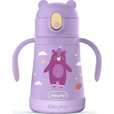 SipnJoy Sippypals Mor Çelik Çocuk Termos Suluk 360 ml