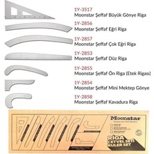 Moonstar Şeffaf Plastik Riga Cetvel Takım (7 Parça Kutulu)