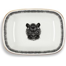 Some Home İstanbul Bold Collection Kaplan Figürlü Porselen Meze Tabağı 17 cm