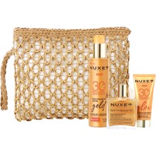 Nuxe Bronzlaştırıcı + Glow Krem + Işıltılı Kuru Yağ 3'lü Set