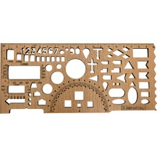 Moonstar Çok Amaçlı Geometrik Çizim Cetveli 20CM