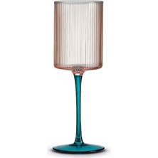 Pozzi Milano Modern Classic Pembe Cam 2'li Şarap Kadehi Seti