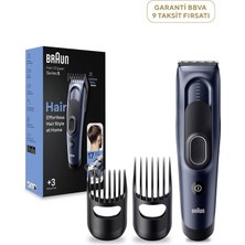 Braun Saç Kesme Makinesi Series 5 17 Uzunluk Ayarı ile Erkekler İçin Modern Stil HC5350