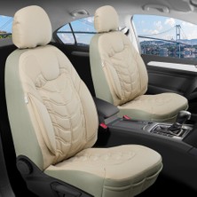 Bar Oto Tuning Kia Cerato Eski Uyumlu Lüks Deri Oto Koltuk Kılıfı Class Bej
