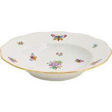 Herend Vıctoria Papillons Et Fleurs Desenli Porselen Çorba Tabağı 21 cm