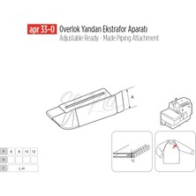 Apr Apere Overlok Yandan Ekstrafor Aparatı 10MM/ Apr 33-O