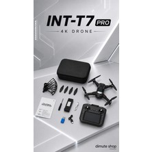 Dimute Shop Katlanabilir 4K Kamera Drone | Wifi Fpv, 360° Takla, Işık Sensörü Int-T7 Pro