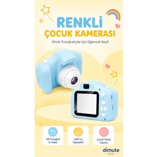 Renkli Çocuk Kamerası | Taşınabilir Mini Dijital Fotoğraf Makinesi | Hediyelik Çocuk Kamerası