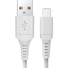 HEPU Nova Series HP-NYK003 USB-A to Micro USB 3.1A Hızlı Şarj ve Veri Transfer Kablosu (1 Metre) – Micro USB Destekli Android Cihazlar Powerbank ve Hoparlörler ile Uyumlu Beyaz