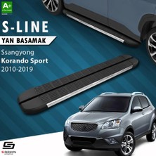 Drs Tuning S-Dizayn Ssangyong Korando Sport S-Line Krom Yan Basamak 203 cm 2010-2019 A+ Kalite
