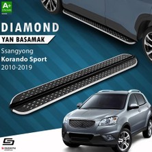 Drs Tuning S-Dizayn Ssangyong Korando Sport Diamond Krom Yan Basamak 203 cm 2010-2019 A+ Kalite