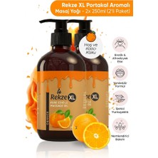 Rekze 2 Adet Portakal Aromalı Yenilebilir Büyük Boy Vücut Aromaterapi Masaj Yağı 250 ml