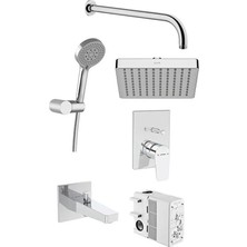 VitrA Artema Flow Square A49322 Ankastre Banyo Seti, Krom