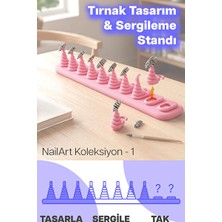 Velmora Tırnak Tasarım ve Sergileme Standı, Çoklu Protez Tırnak Tutucu | Makyaj & Takı Organizeri