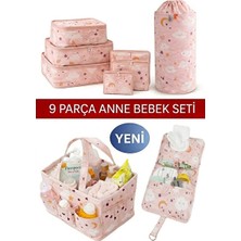 Velmora Çok Parçalı Bebek Bakım Seti: Çanta, Alt Açma ve Organizer | Bebek Bakım Çantası