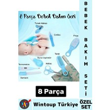 Velmora Kompakt Bebek Temizlik Seti - 8 Prç Hijyenik Bakım Çantası | Bebek Bakım Çantası