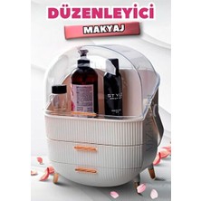 Velmora Pratik Çekmeceli Beyaz Kozmetik ve Takı Organizeri | Makyaj & Takı Organizeri