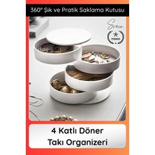 Velmora Döner Katlı Takı Organizeri, 360° Döngüyle Pratik Saklama | Makyaj & Takı Organizeri