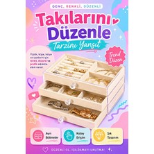 Velmora Şeffaf Kadife Kaplamalı Çekmeceli Takı Kutusu, Zarif ve Fonksiyonel | Makyaj & Takı Organizeri