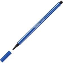 Belirtilmemiş Stabilo Keçe Uç Kalem Koyu Mavi 10 Lu 68-32 (10 Lu Paket)