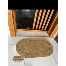 Namteks Jüt Hasır Siyah Gold Kapı Önü Banyo Mutfak Balkon Paspası Çeyizlik Hediyelik