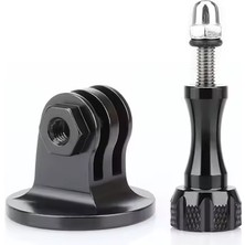 Fimtech Tüm Aksiyon Kameralar ile Uyumlu Metal Adaptör + Metal Vida Siyah