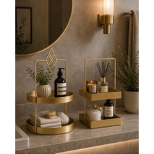 Velmora Gold Metal Çok Amaçlı Düzenleyici - Şık ve Fonksiyonel Organizer | Makyaj & Takı Organizeri