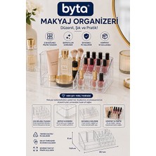 Velmora Şeffaf Çok Bölmeli Makyaj ve Ruj Düzenleyici | Makyaj & Takı Organizeri