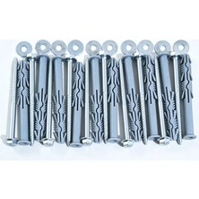 Han-Er Flanşlı Altıgen Torks Başlı Vida + Mantolama Dübel Seti | Dübel: M10X120 mm | Vida: M7X120 mm | 10’lu Paket