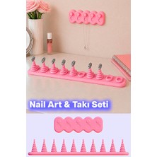 Velmora Nail Art ve Takı Seti - Protez Tırnak Tutucu ve Makyaj Masası Organizeri | Makyaj & Takı Organizeri