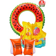 Maison Luré Çocuklar Için 3'lü Yüzme Seti: Kolluk, Simit ve Yelek ile Güvenli Yüzme Plaj Oyuncakları