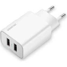Polosmart PBS116 2 USB Girişli Duvar Şarjı Adaptör Beyaz