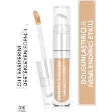 Flormar Perfect Glow Serum Aydınlık ve Nemli Bitişli Sünger Aplikatörlü Concealer - 010 C4 Fawn