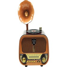 Velmora Retro Bluetooth Hoparlör, Fm Radyo ve Usb/aux ile Çok Fonksiyonlu Müzik Den | Nostaljik Radyo
