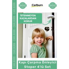 Velmora Dayanıklı Köpük Kapı Çarpma Önleyici - 4'lü Set | Koruyucu ve Kilit