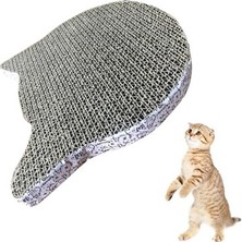 Velmora Kedi Kafalı Karton Tırmalama Platformu - Eğlenceli ve Dayanıklı Tasarım | Kedi Tırmalaması