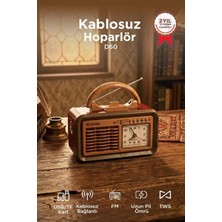 Velmora Kırmızı ve Kablosuz Bluetooth Hoparlör, Taşınabilir | Nostaljik Radyo